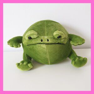 Jellycat ? Green Ricky Rain Frog 7" Stuffed Grumpy Sad Mad Plush Toy - NO TAGS